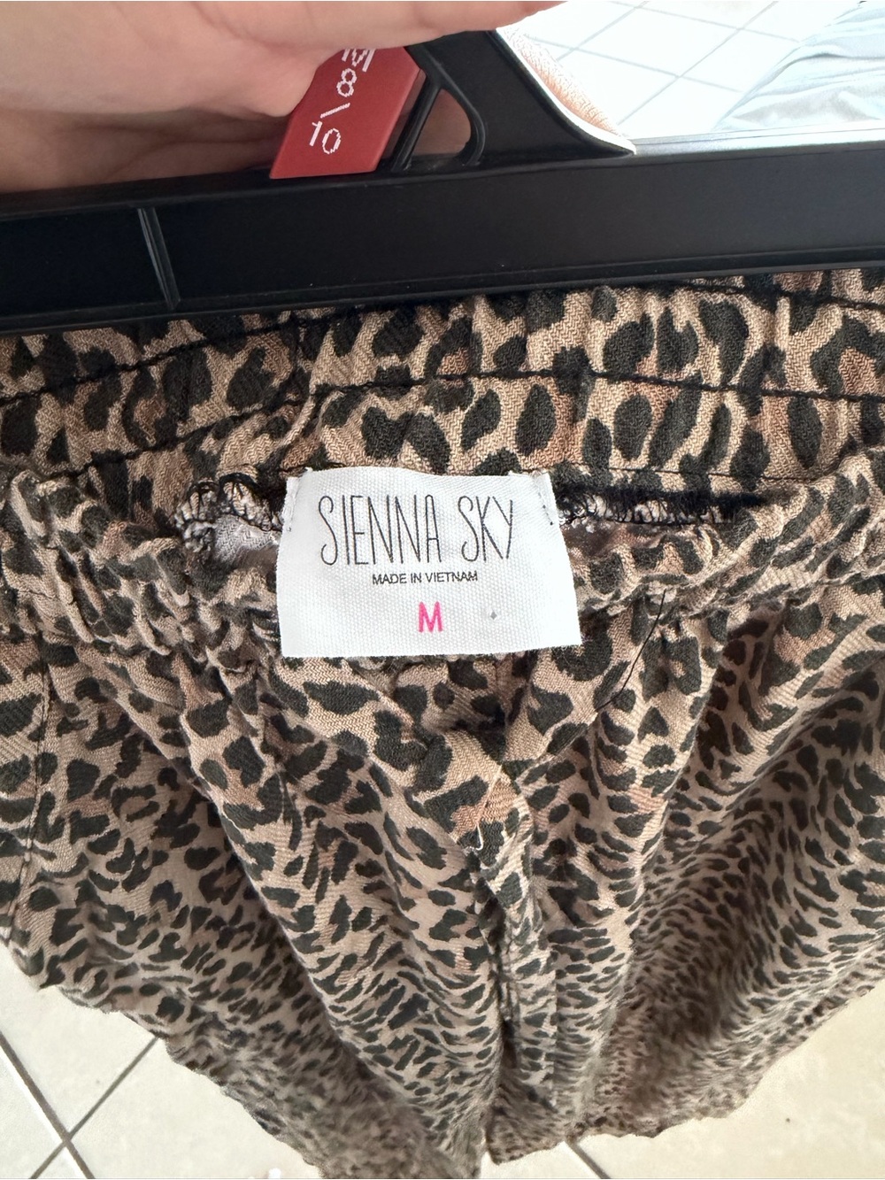 Sienna Sky women  Leopard Wide-Leg Pants - Tan/Black - Picture 4 of 4